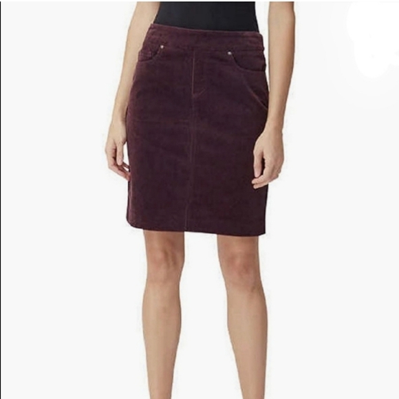 S.C. & Co. Corduroy Skirt Women's Size 14 Pull On Deep Burgandy Cord Skirt - Picture 1 of 8